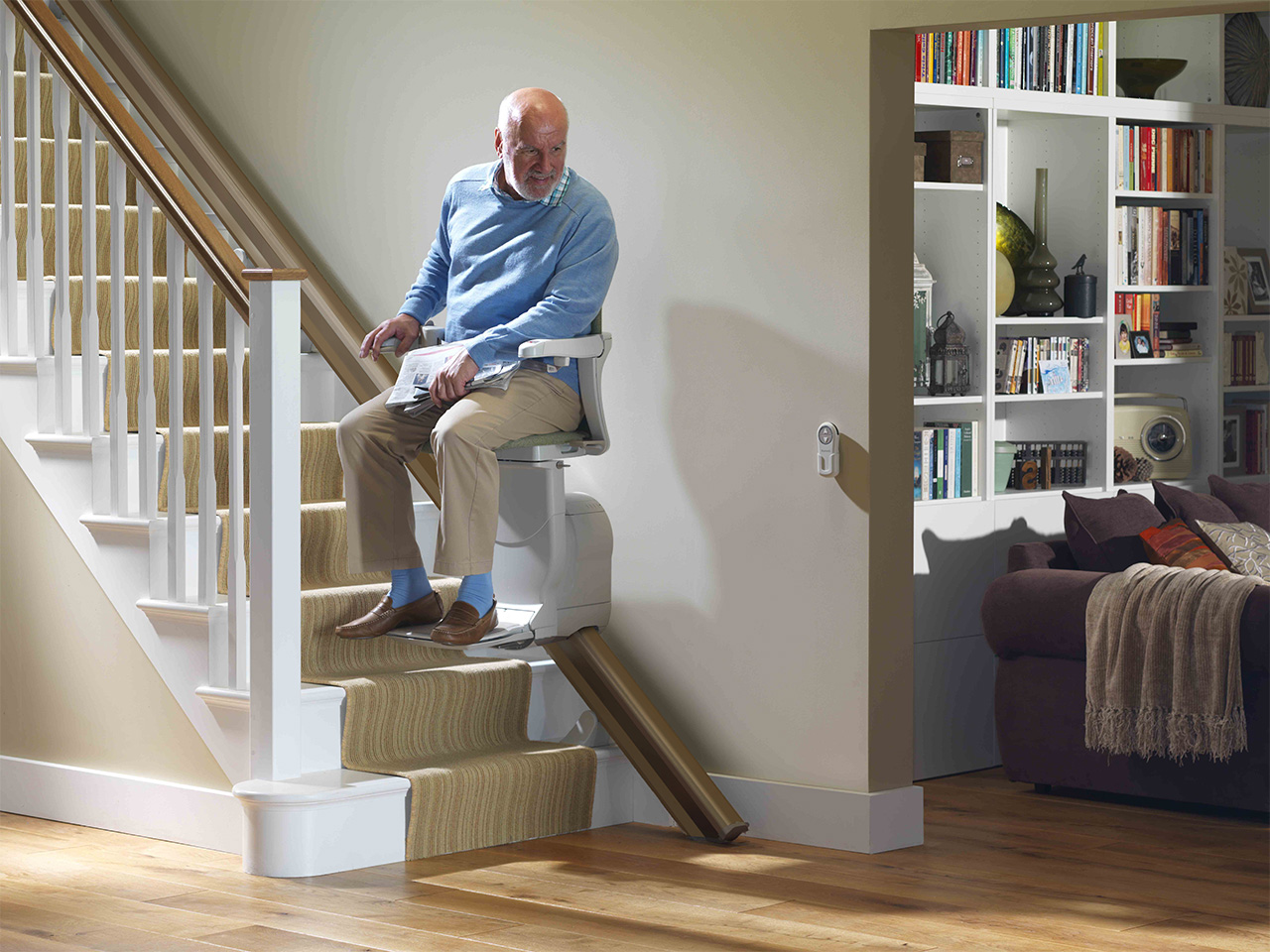 straight-stairlift-basement-access-colorado Straight Stairlift Basement Access Colorado